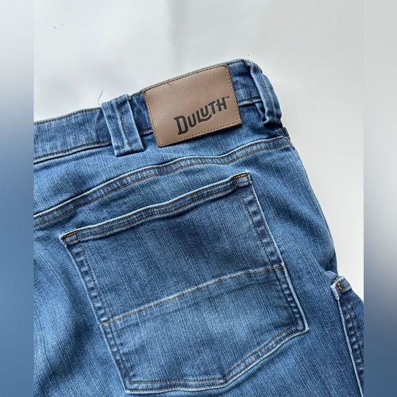 Duluth Medium Wash Ballroom Double Flex Standard Fit Denim Blue Jeans Mens 40x30 - Picture 6 of 11